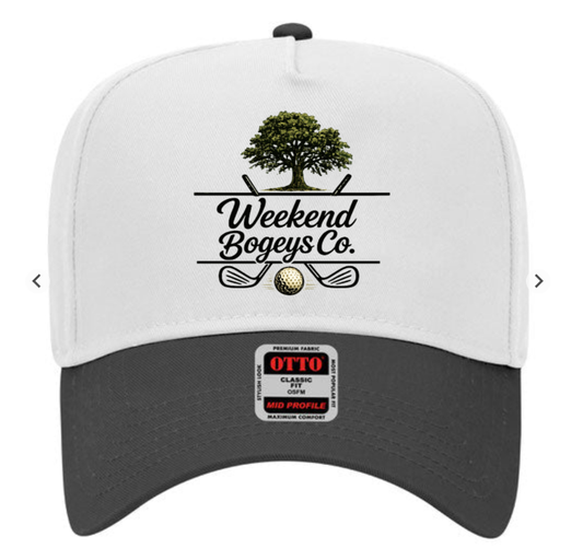 Weekend Bogeys Black White Hat